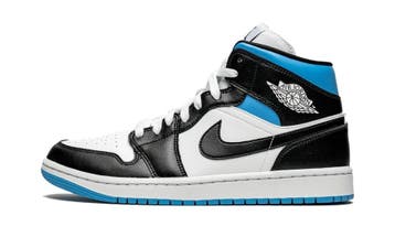 Air Jordan 1 Mid Royal Black and Blue (W), Nieuw