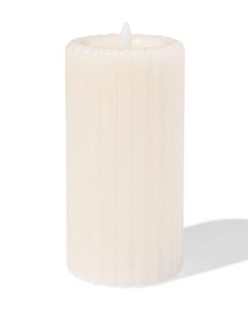 HEMA Kaars LED ribbel ivoor, Verzenden, Nieuw