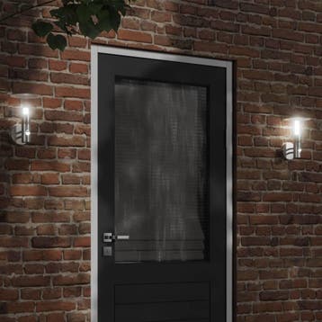 vidaXL Buitenwandlamp met sensor roestvrij staal, Verzenden, Nieuw, Rvs, Wandlamp