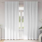vidaXL Zwart-out Gordijnen met Ringen 2 pcs Helder wit 260 x, Verzenden, Nieuw, Wit