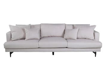 3-Zitsbank  Loke  Beige  Rib  Jörn, Huis en Inrichting, Verzenden, Nieuw