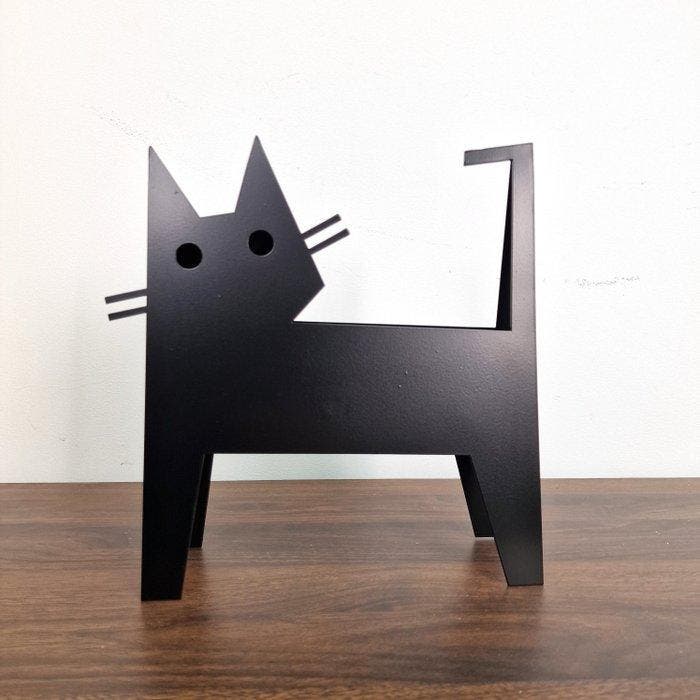 José Soler Art - The Cat KH. Black - No Reserve, Antiek en Kunst, Kunst | Designobjecten