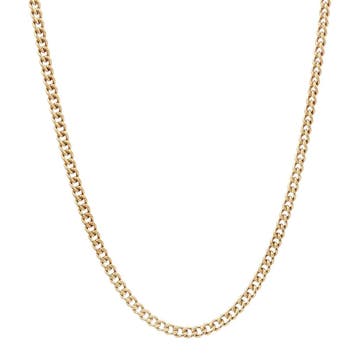 Gouden lengtecollier gourmet 63.5 cm 14 karaat, Sieraden, Tassen en Uiterlijk, Kettingen, Verzenden, Zo goed als nieuw, Goud