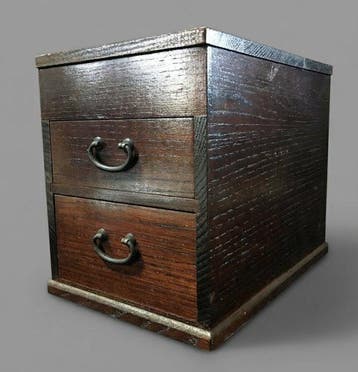 Japanese Vintage Wooden Hari-bako (Needle/Sewing Box) &