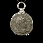 Oud-Romeins Coin pendant, munt van keizer Caracalla -