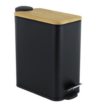 Zwarte Pedaalemmer 5L | Bamboe | A-kwaliteit | Beste Prijs, Huis en Inrichting, Woonaccessoires | Prullenbakken, Met pedaal, Nieuw