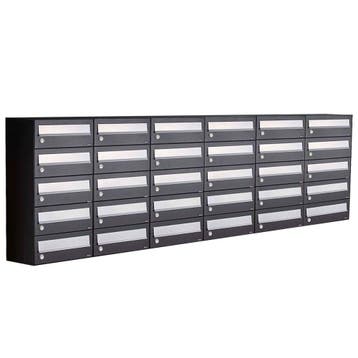 Brievenbusunit Hive set wand 6-breed, 5-hoog - zwart, Verzenden, Nieuw