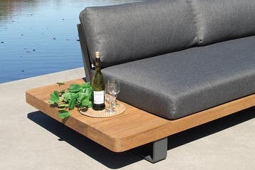 New York hoek loungeset 4-delig teak, Tuin en Terras, Ophalen of Verzenden, Nieuw