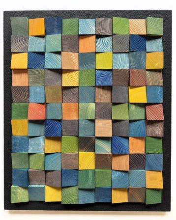 Modern Mozaïek - WoodbyLukas Lukasz Kacprzuk - 2020+ -, Antiek en Kunst
