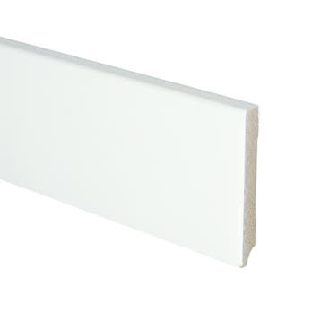 Budgetline MDF plint 90x12 V313 wit gegrond recht, Overige materialen, Verzenden, 50 tot 150 cm, Overige typen