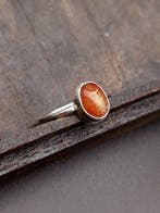 Ambachtelijke ring Calore, met verstelbare maat, van 925