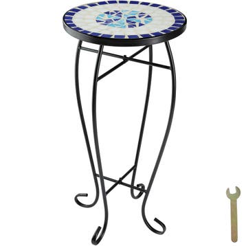 Balkontafel bloementafel met mozaïekpatroon 30x30x61,5cm, Tuin en Terras, Verzenden, Nieuw