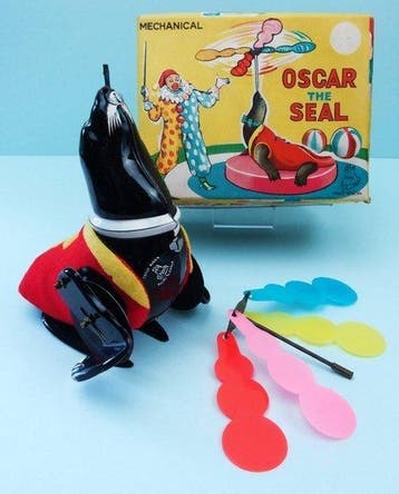 TPS - Blikken speelgoed - Mechanical Oscar the Seal wind-up