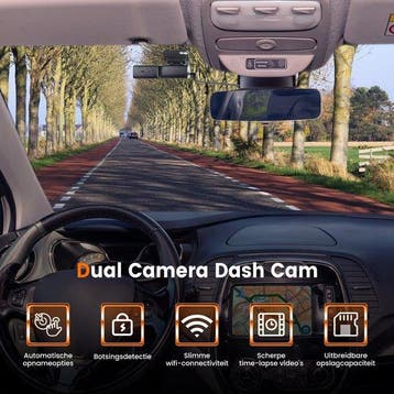 2dekans | Dashcam voor Auto Voor en Achter - 4K en 64GB -, Ophalen of Verzenden, Zo goed als nieuw