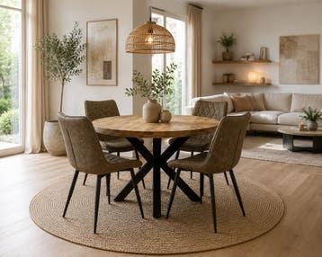 Lars Deal 115cm + 4x Denver Hunter, Huis en Inrichting, Stoelen, Ophalen of Verzenden, Nieuw