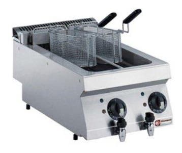 Friteuse Elektrisch | 2x5 Liter | RVS | 400V/9kW, Verzenden, Nieuw in verpakking