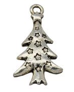 6 x Metalen bedel van een kerstboom 14 x 26 x 2mm gat: 1,..., Ophalen of Verzenden, Nieuw, Kraal