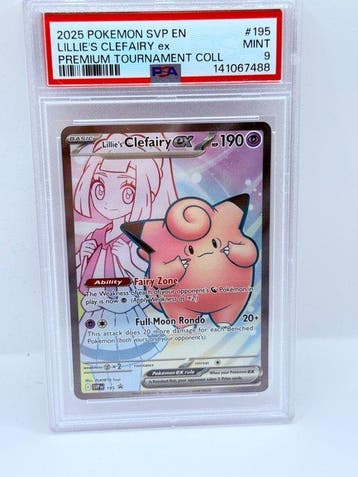 Pokémon - 1 Graded card - Lillies Clefairy 195 Foil, Promo, Hobby en Vrije tijd, Verzamelkaartspellen | Pokémon, Nieuw