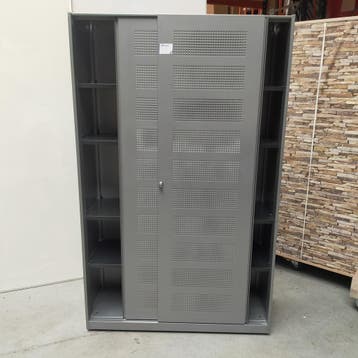 Ahrend akoestische metalen schuifdeurkast - 195x120x45 cm, Ophalen of Verzenden, Nieuw