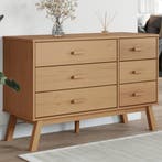 vidaXL Ladekastje OLDEN massief grenenhout bruin, Kinderen en Baby's, Kinderkamer | Commodes en Kasten, Verzenden, Nieuw