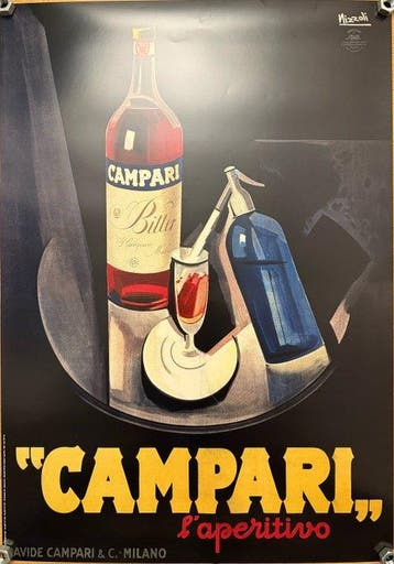 Marcello Nizzoli - Campari Laperitivo, Antiek en Kunst, Kunst | Tekeningen en Foto's