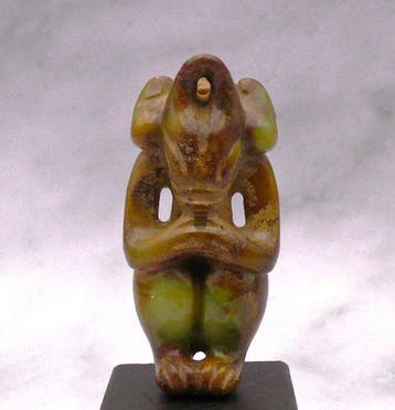 sculptuur, Hongshan Cultuur Alien Taïno achtige Gehoornde