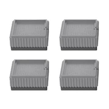4x Vierkante Meubelverhoger - Tafelpoot Meubel Stapelbaar Wa, Verzenden, Nieuw
