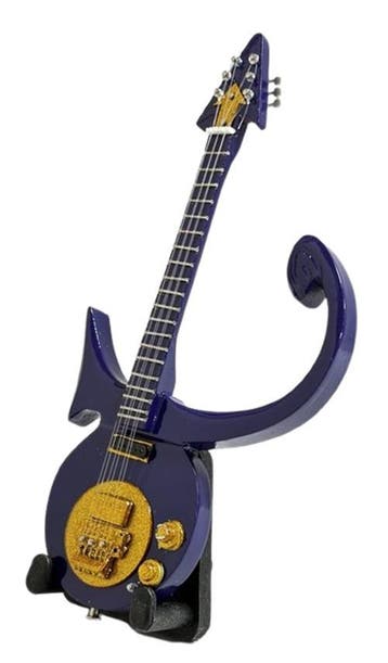 Baby miniatuur replica Love Symbol gitaar 15 cm - Prince, Ophalen of Verzenden, Nieuw, Pop, Beeldje of Miniatuur