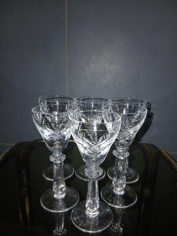 Drinkset (6) - Kristal - Antieke glazen uit Wenen
