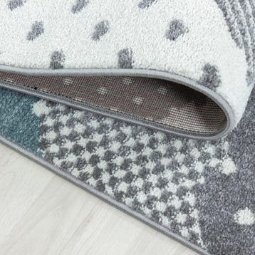 Rond Kindervloerkleed | Bambi | Wolken | Blauw | 120x120 cm, Verzenden, Nieuw