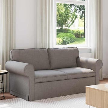 vidaXL Bank Taupe 175 x 82 x 80 cm Stof, Verzenden, Nieuw, Stof, Minder dan 150 cm