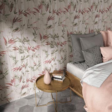 5,76 m2 tegels 60x120 met groen-oud roze bloemdecor, 3d, Ophalen, 60 cm of meer, Nieuw, 5 tot 10 m²