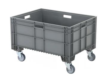 Stapelbak Euronorm op wielen - 800 x 600 x H 530 mm, Ophalen of Verzenden, Nieuw