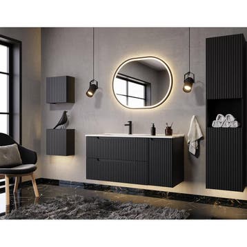Wandrek Newport voor badkamer 25x27x21 cm zwart [en.casa], Verzenden, Nieuw