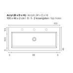 Badkamermeubel Boss & Wessing Pepper Acryl Wastafel Met, Huis en Inrichting, Ophalen of Verzenden, Nieuw