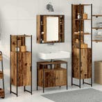vidaXL Badkamermeubelset met plank 4 pcs Oud Hout Bewerkt, Verzenden, Nieuw, Overige typen