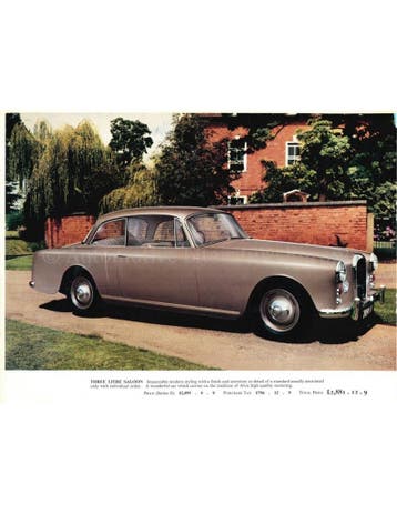 1963 ALVIS THREE-LITRE (TD21) BROCHURE ENGELS, Nieuw, Author