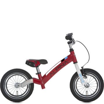 Alpina Brave J12 Pearl Rood (Jongens, Loopfietsen), Kinderen en Baby's, Speelgoed | Buiten | Voertuigen en Loopfietsen, Ophalen of Verzenden