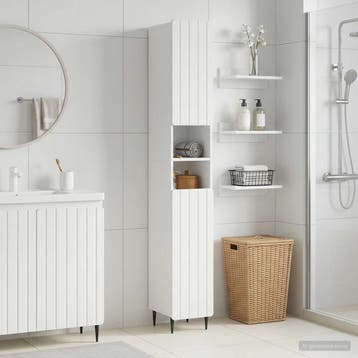 vidaXL Badkamerkast met Open Plank ZWOLLE Wit 30 x 31 x, Verzenden, Nieuw