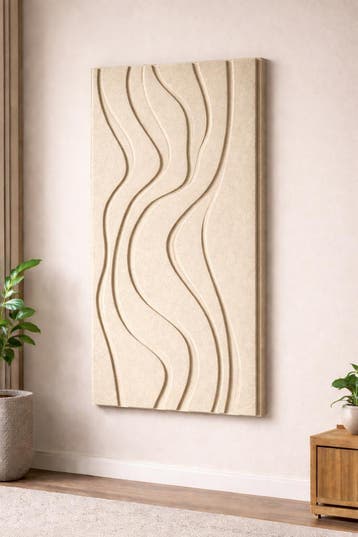 Akoestisch Wandpaneel Beige, Huis en Inrichting, Woonaccessoires | Wanddecoraties, Beige, Textiel, Nieuw, Ophalen of Verzenden
