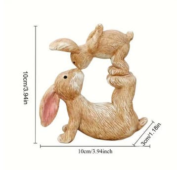 Hars Konijn Tuinbeeld met Kussen Bunny Tuindecoratie, Verzenden, Nieuw