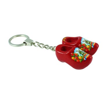 Sleutelhanger met 2 klompjes van 4 cm Rood, Ophalen of Verzenden, Nieuw