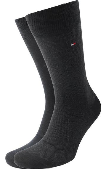Tommy Hilfiger 2-Pack Sokken Birdseye Zwart maat 43-46 Heren, Kleding | Heren, Sokken en Kousen, Verzenden, Nieuw, Zwart, Tommy Hilfiger