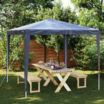 vidaXL Partytent 2,5x2,5 m blauw, Tuin en Terras, Partytenten, Verzenden, Nieuw, Partytent