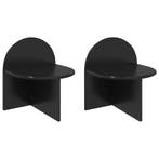 vidaXL Nachtkastje 2 pcs Zwart eiken 40 x 35,5 x 45,5 cm, Minder dan 45 cm, Verzenden, Nieuw, Minder dan 55 cm