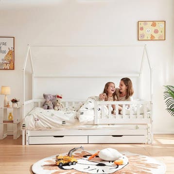 Kinderbed Aarghonmaa met matras uitschuifbed en opberglades, Kinderen en Baby's, Kinderkamer | Bedden, Verzenden, Nieuw