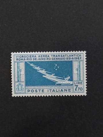 Italië 1930 Rome Rio vlucht luchtpostzegel, Ophalen of Verzenden