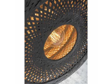2dekans | Good&Mojo Palawan Hanglamp - Bamboe en Zwart - Ø, Ophalen of Verzenden, Zo goed als nieuw