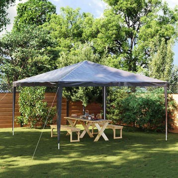 vidaXL Partytent professioneel 90 g/m² 4x4 m antraciet, Tuin en Terras, Verzenden, Nieuw, Partytent