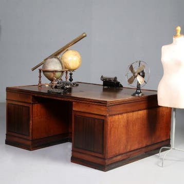 Art Deco Herenkamer zeer groot bureau n boekenkast Pander ca, Antiek en Kunst, Ophalen of Verzenden